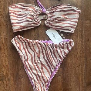 Elegant Zebra Print Bikini Set